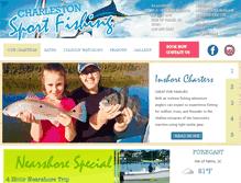 Tablet Screenshot of charlestonsportfishing.com